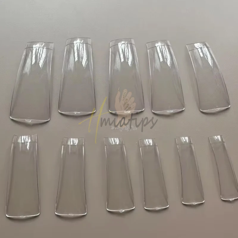 110Pcs XL Duck Nail Tips Half Cover French Acrylic Capsule for UV Gel Extension System Fake Nails Manicure