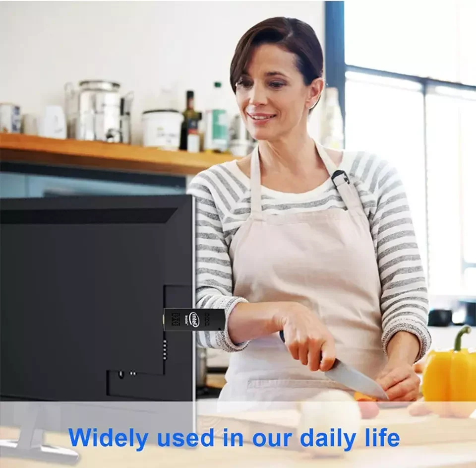 W5PRO T5B Mini PC Stick Portable 4G/8G Windows 10 64G/128GB  Celeron CPU USB Dongle for Home/Office with AU/US/EU Plug
