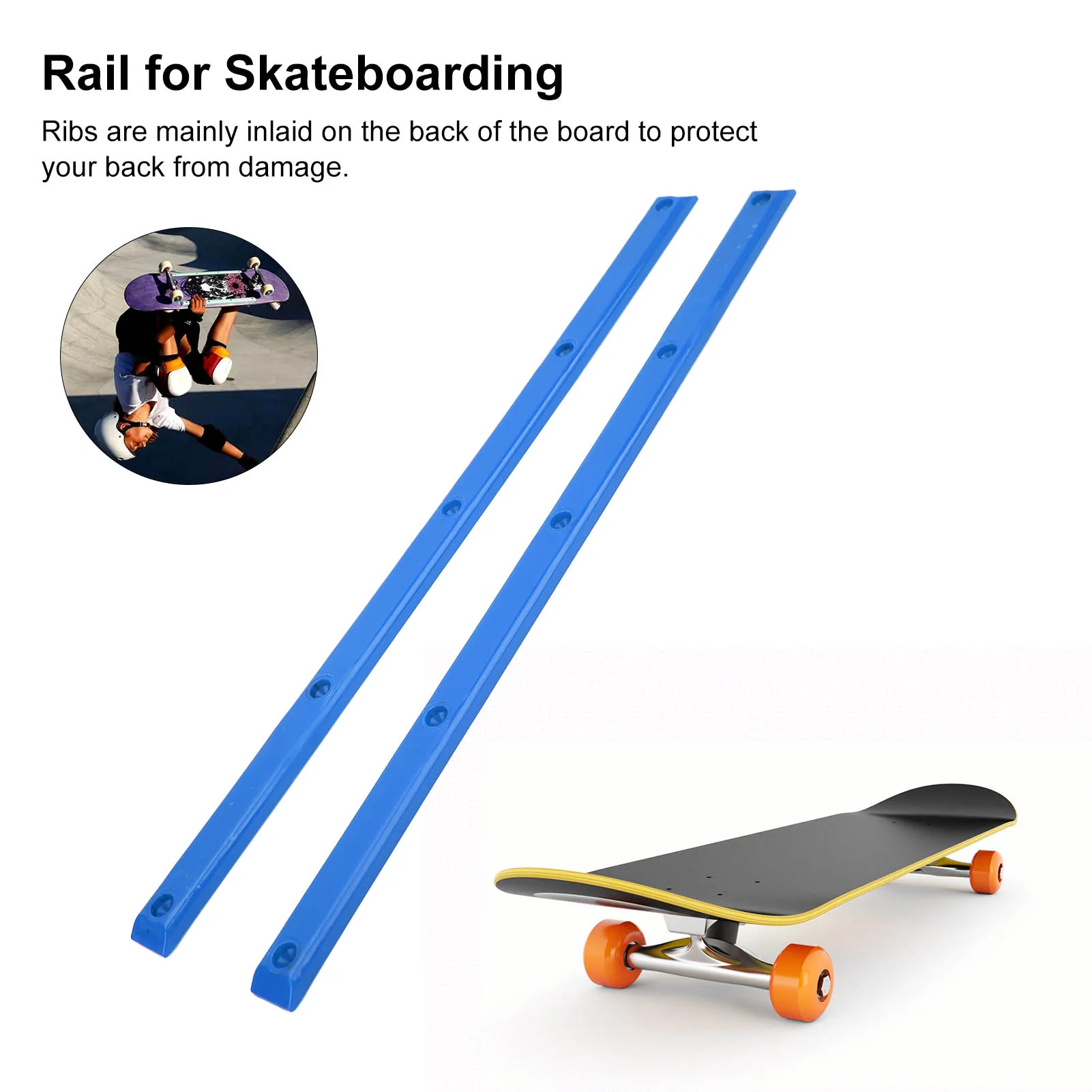 Rib Bones Rails Wear Resistant Durable Stable Flexible Glossy Appearance Longboard Rails Ribs Bones