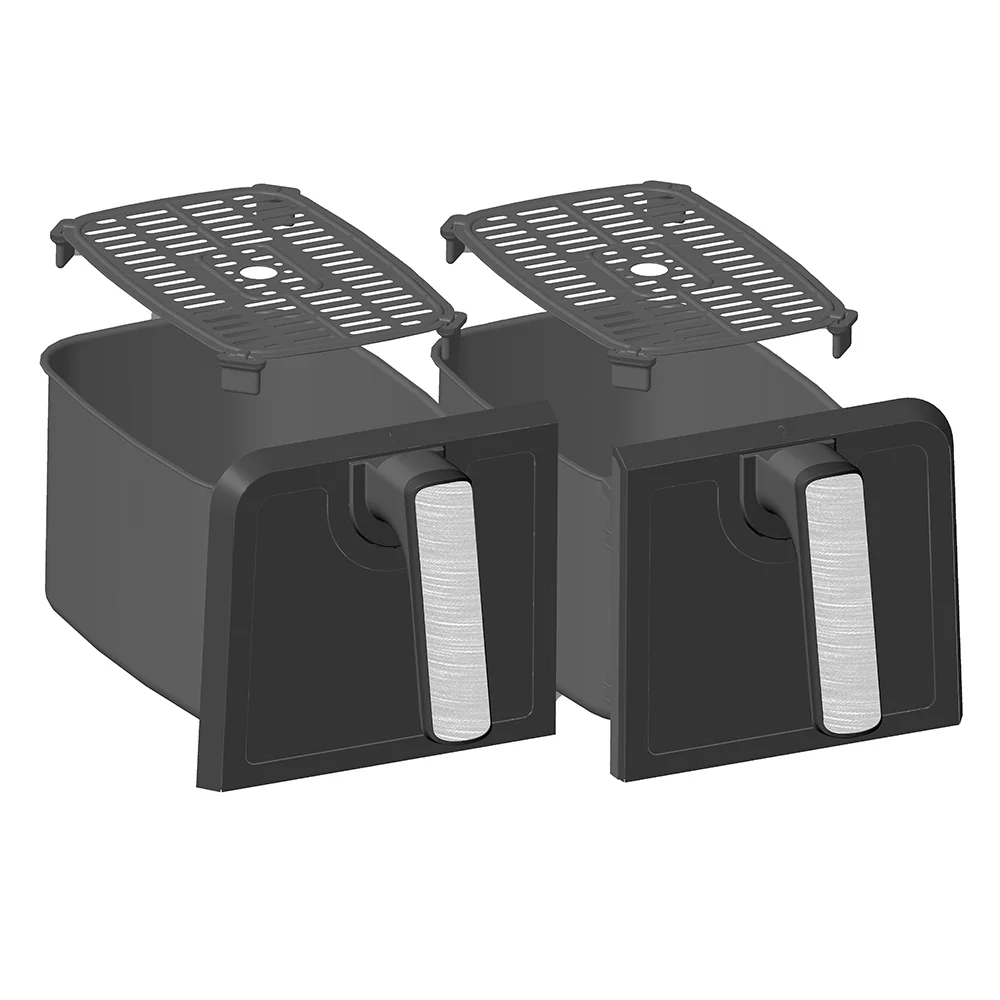 2022 Nuevo aparato de cocina Freidora de aire de vapor de dos zonas duales y 2 cestas