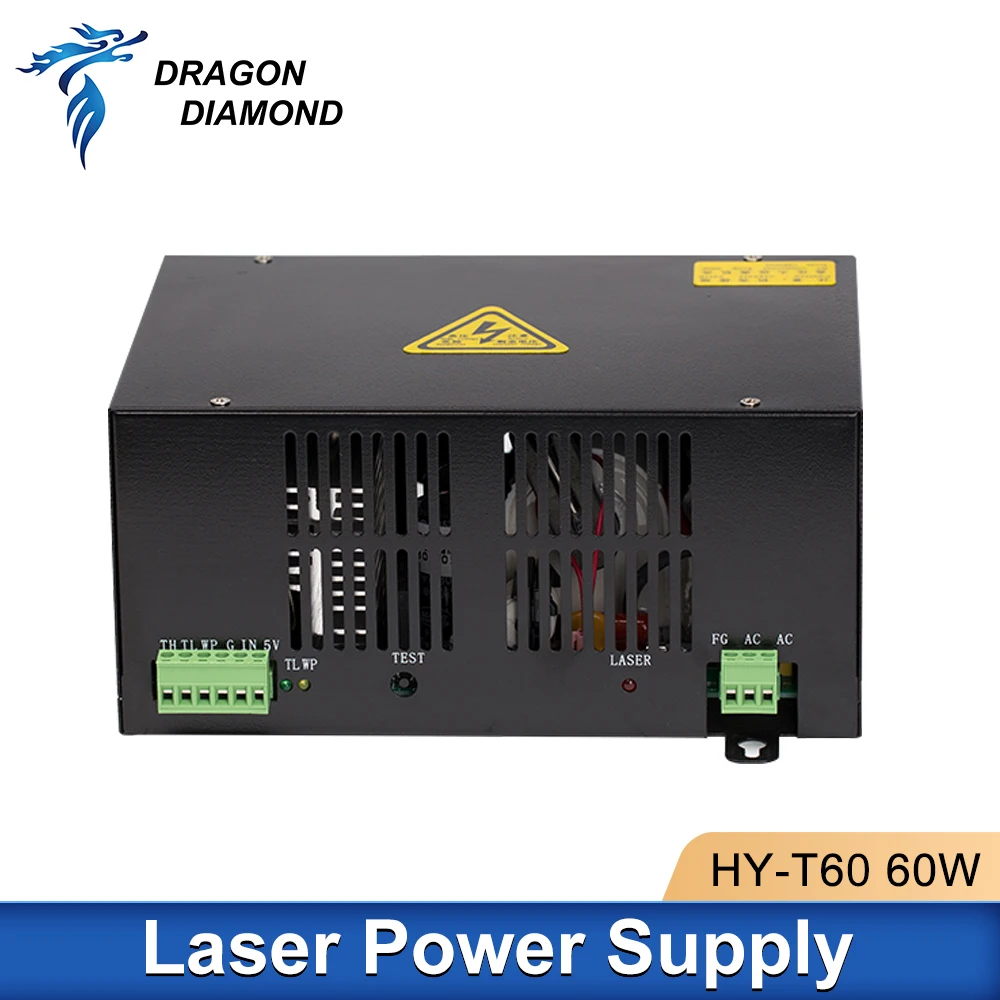 HY T60 Co2 Laser Power Supply For 50 60 70W Laser Tube For Co2 Laser Engraver Cutting Machine T / W Series