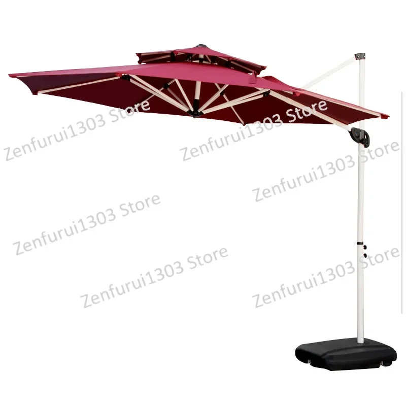 Outdoor parasol with water tank Garden umbrella Large stall Sun  Outdoor balcony Commercial Roman