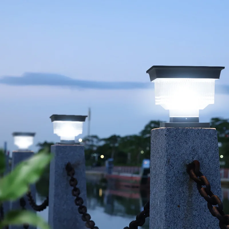 

Modern IP65 Waterproof LED Solar Main Gate Column Light For Outdoor Home Garden Pillar Wall Post Sunlight Lamp