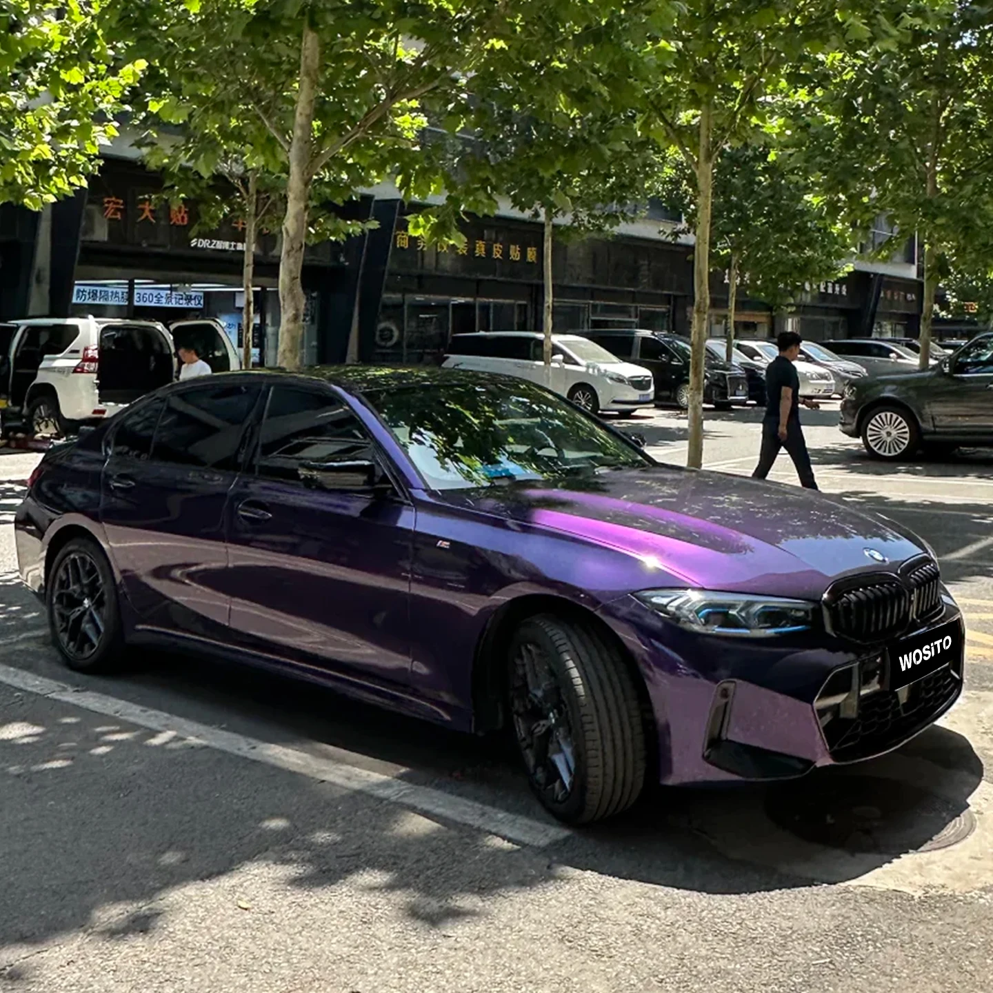 PET Venetian Purple Car Wrap Film Audi OEM Inspired Gloss Metallic Auto Vinyl Color Change Wrap