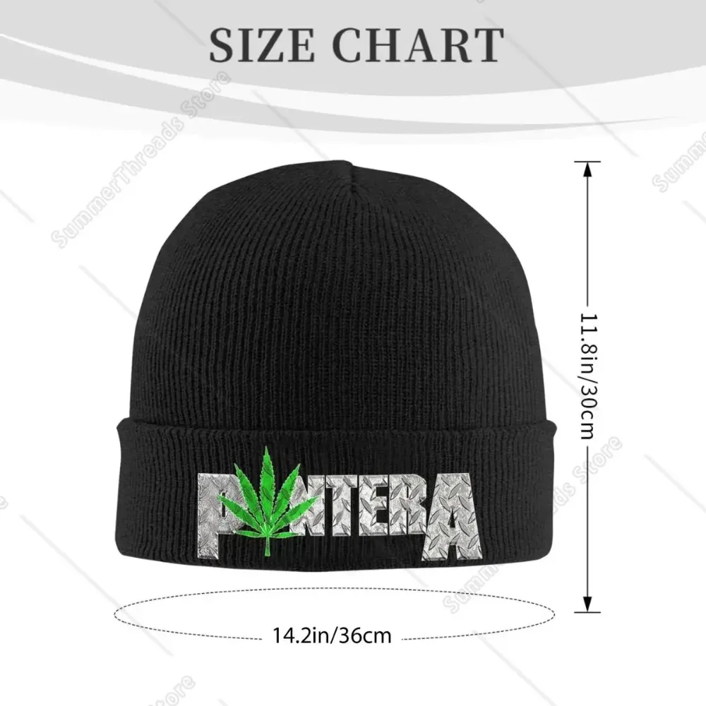 =Pantera Leaf Beanie Hats Bonnet Hats Female Male Cute Gym Skullies Beanies Spring Graphic Thermal Elastic Caps