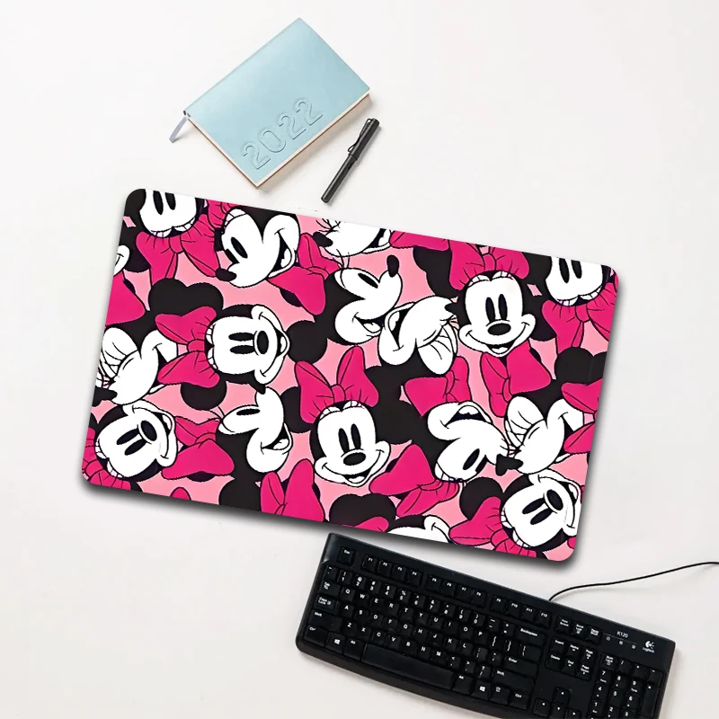 

Disney Pink Black Minnie Print Mouse Pad Large Non-slip Waterproof Desk Mat for Computer Laptop