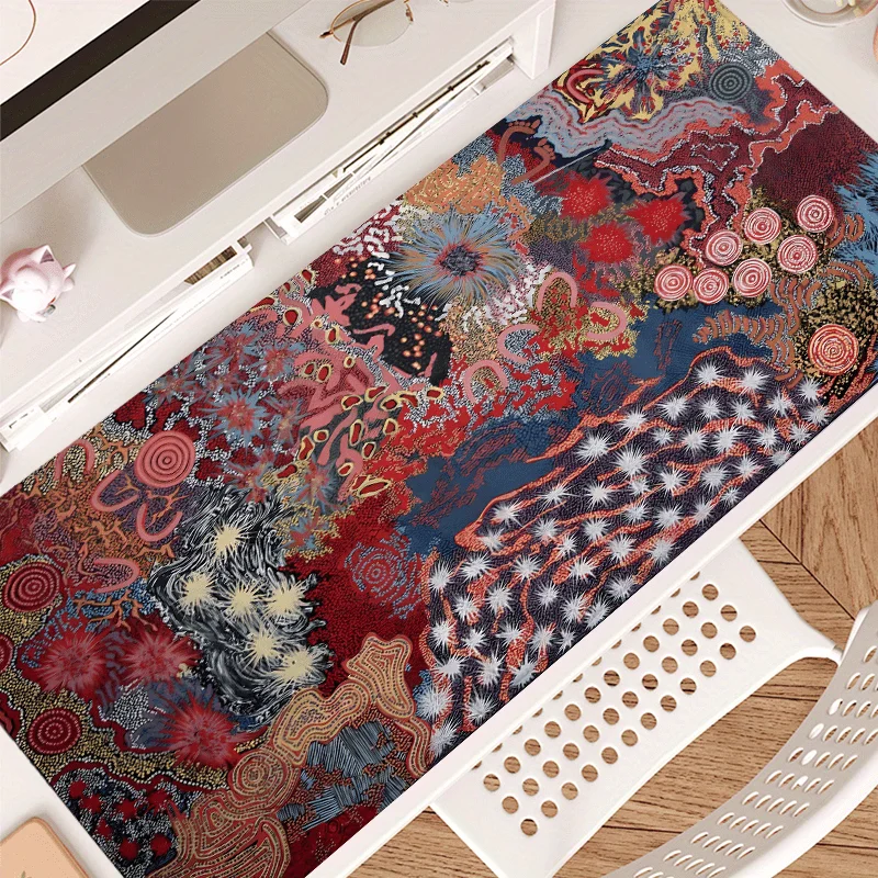 

Vintage Floral Pattern Mouse Pad Large Rubber Anti-slip PC Desk Accessories Mousepad for Offices & Gamer Keyboard Mats Decor Mat