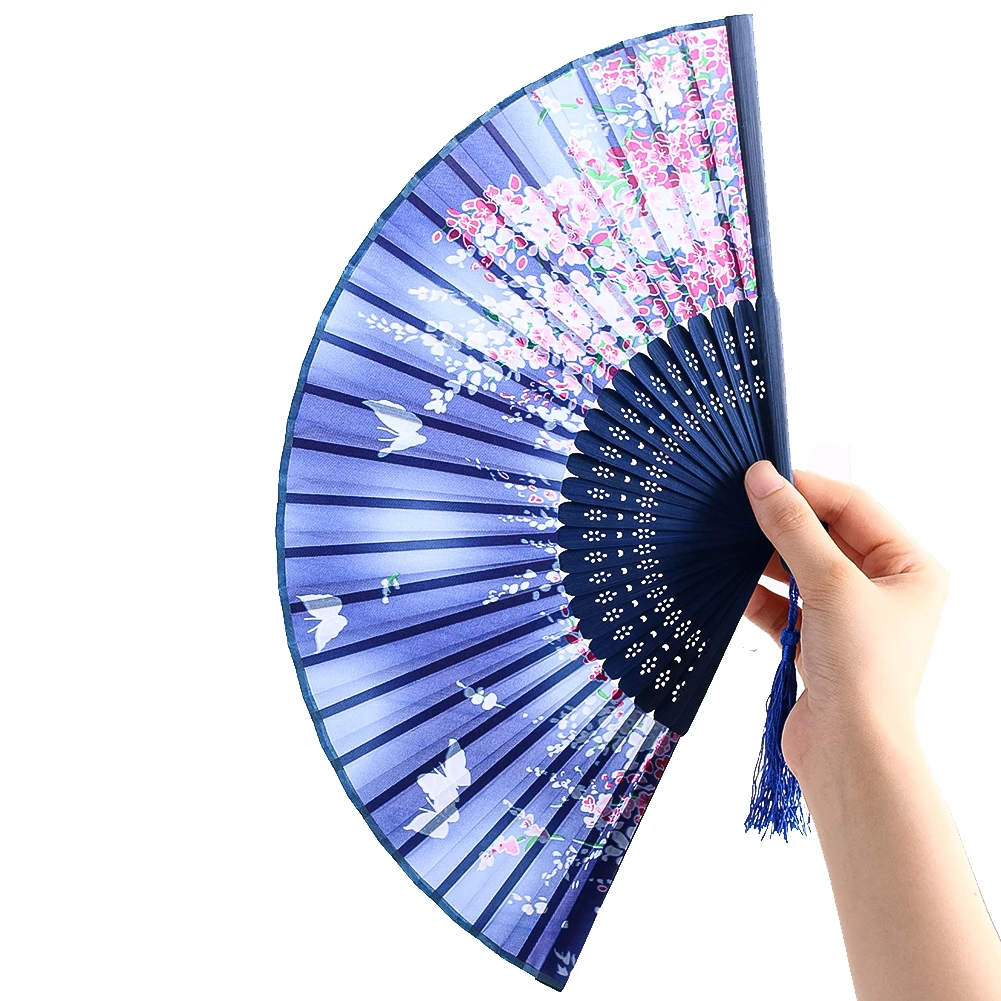 Printed Butterfly Folding Fan Dance Shooting Props Chinese Dress Cheongsam Accessories Gifts Desktop Ornaments Home Decoration