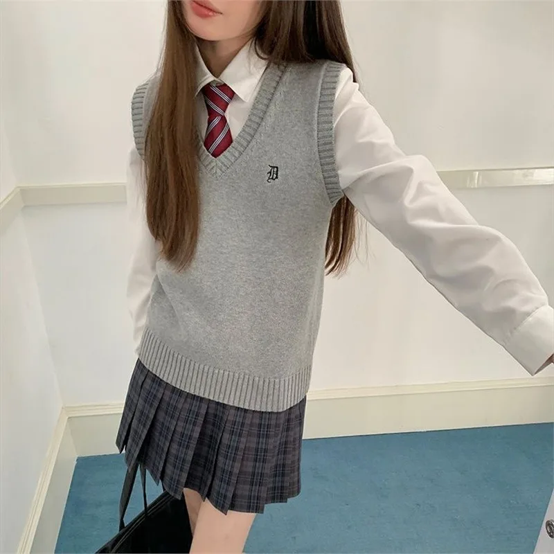 conjunto-de-dos-piezas-estilo-japones-preppy-jk-para-mujer-chaleco-de-punto-de-color-liso-bordado-con-cuello-en-v-sueter-chaleco-conjunto-de-dos-piezas