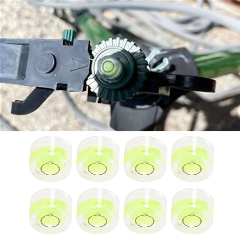 【빠른 배송】 8Pcs 미니 원형 버블 스피릿 레벨 Bullseye 레벨 레벨링 망원경, 삼각대, 10X6mm, Non-A용 경사계