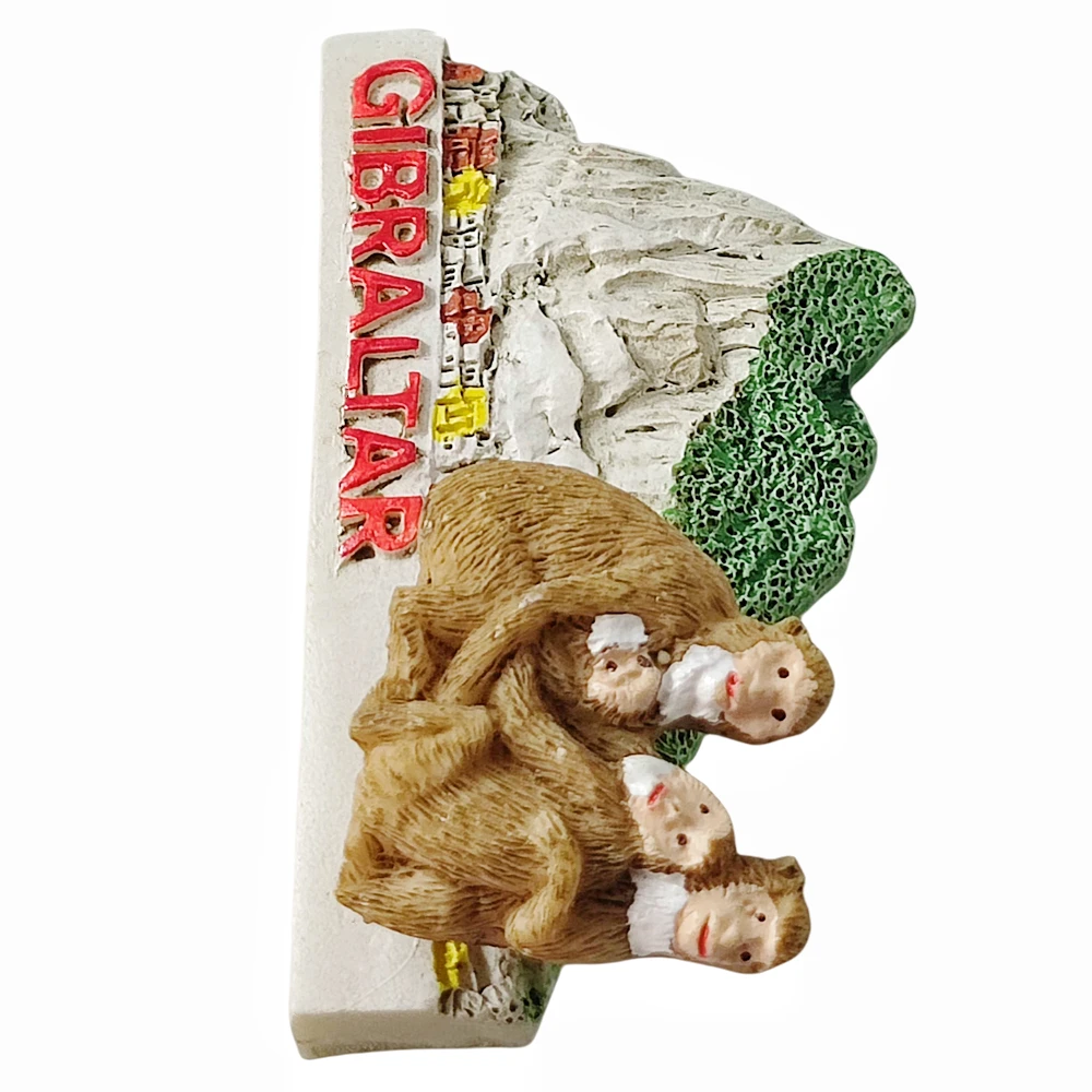 ثلاثية الأبعاد جبل طارق مغناطيس الثلاجة هدية تذكارية الراتنج الثلاجة المغناطيسي ملصق جمع ديكور المنزل