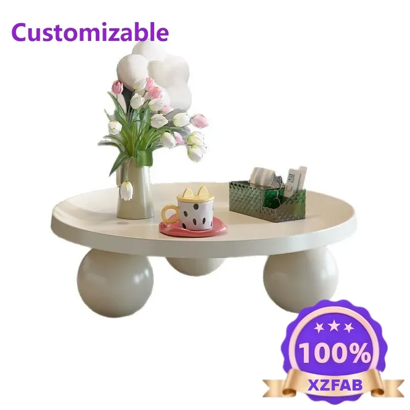 Factory Direct 2026 Cream coffee table ins home simple creative design new round living room Nordic Internet celebrity small apa