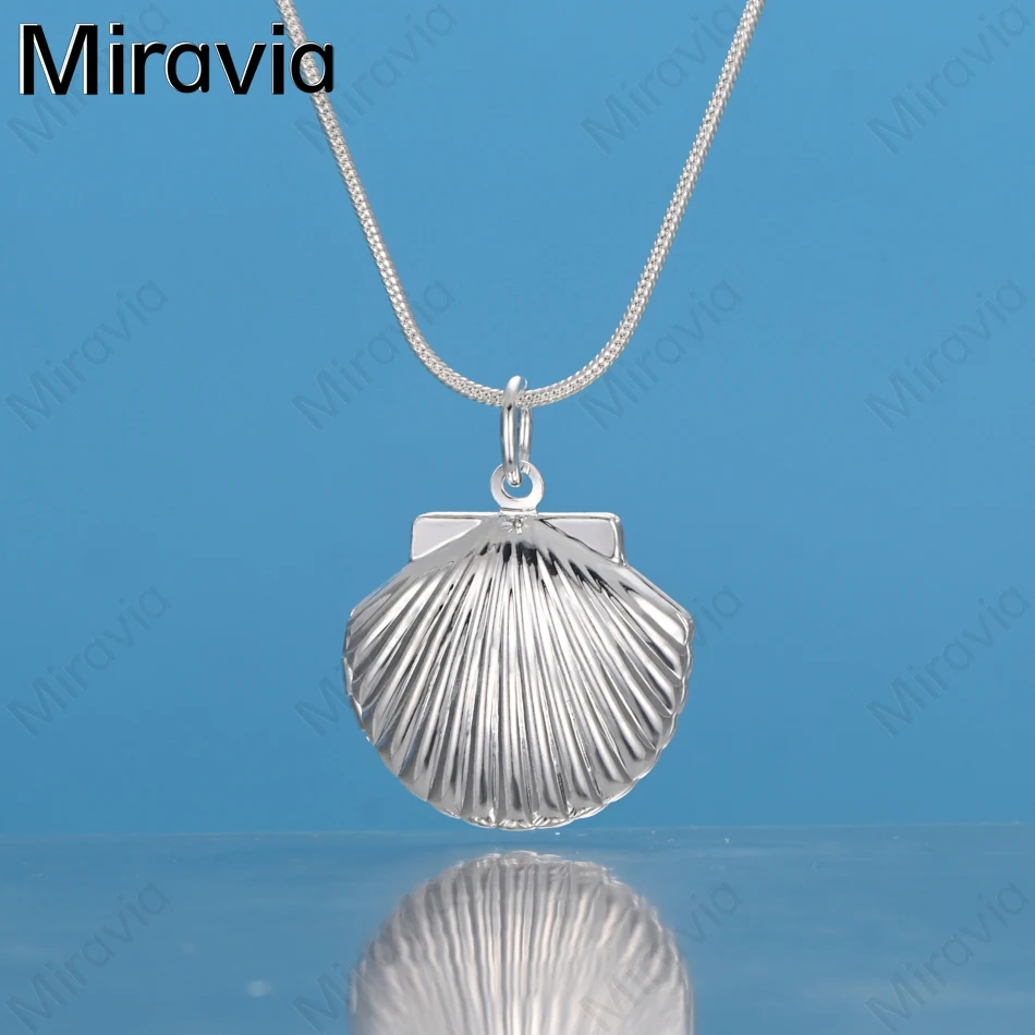 

Miravia 925 Sterling Silver Shell Pendant Necklace For Women - Exquisite And Cute Wedding Party Jewelry
