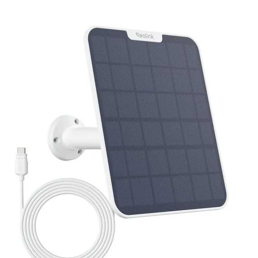 

Солнечная панель 6 Вт белая, непрерывное солнечное питание для всех беспроводных камер с аккумулятором, Trackmix Argus PT Go PT Ultra, водонепроницаемая, регулируемая