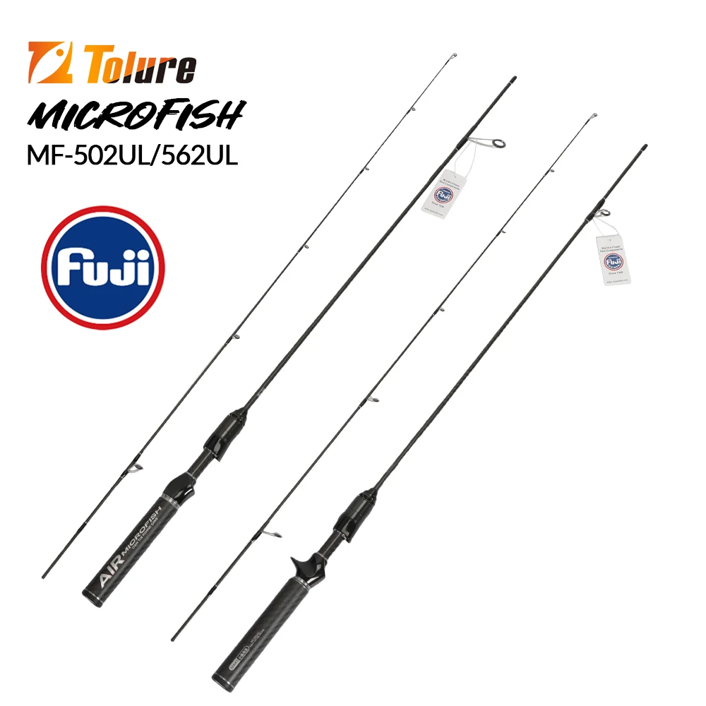 

TOLU новая 2-секционная приманка для удочки серии Microfish, супер легкий дизайн, оригинальная направляющая FUJI, ручка из углеродного волокна 1,5/1,68 м