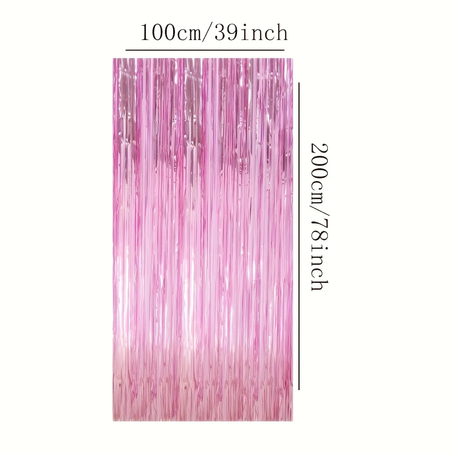 3pack Pink Tassel Background Decoration Set Metallic Foil Tassel Curtain Background Suitable for important scene decorations