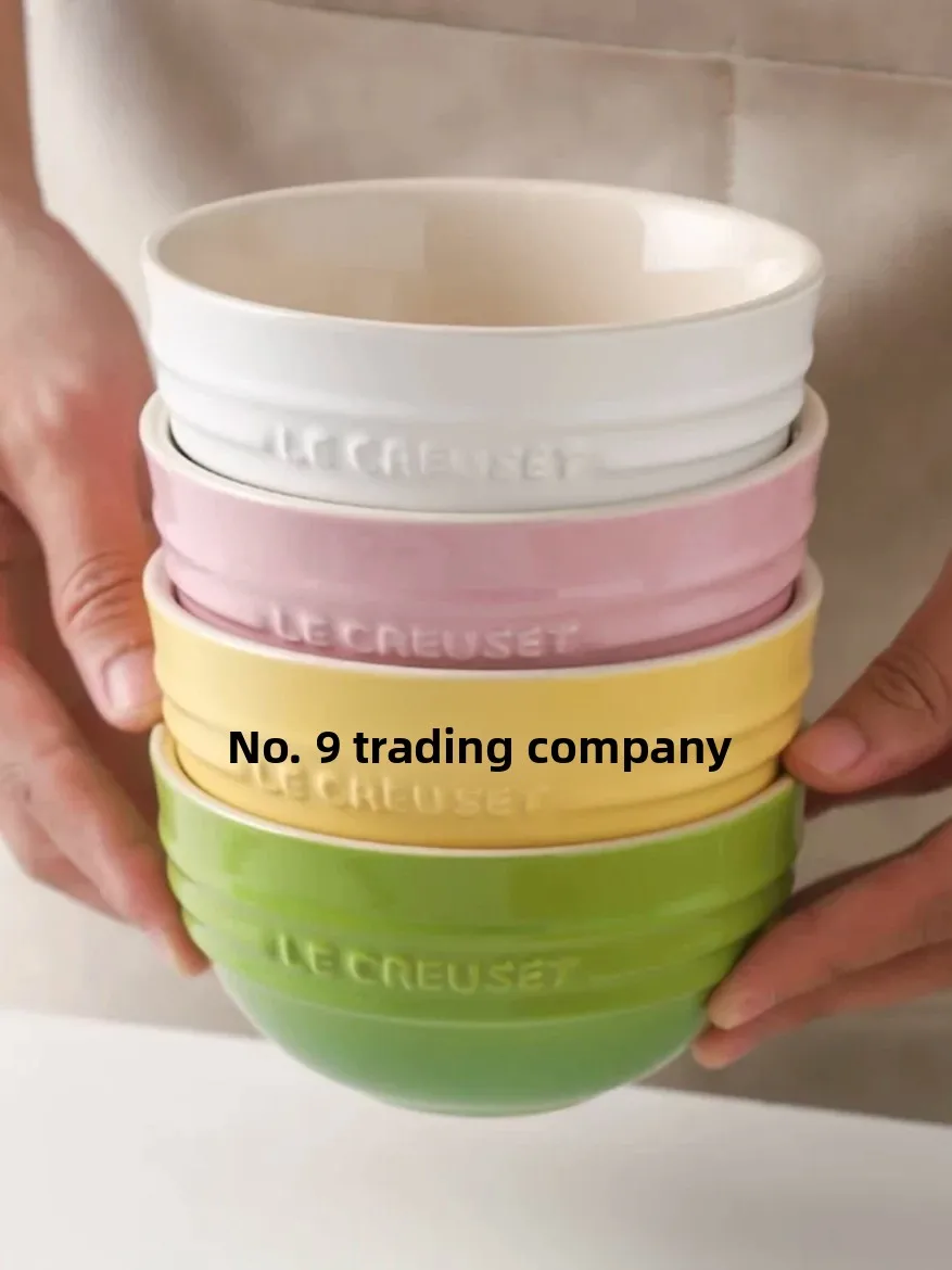 Regenbogenfarbenes Cerc-Reisschüssel-Set, coole Farbe, Ice Cr-Serie, französische Sle, täglicher Gebrauch, Porzellan, Crt-Geschirrschüssel