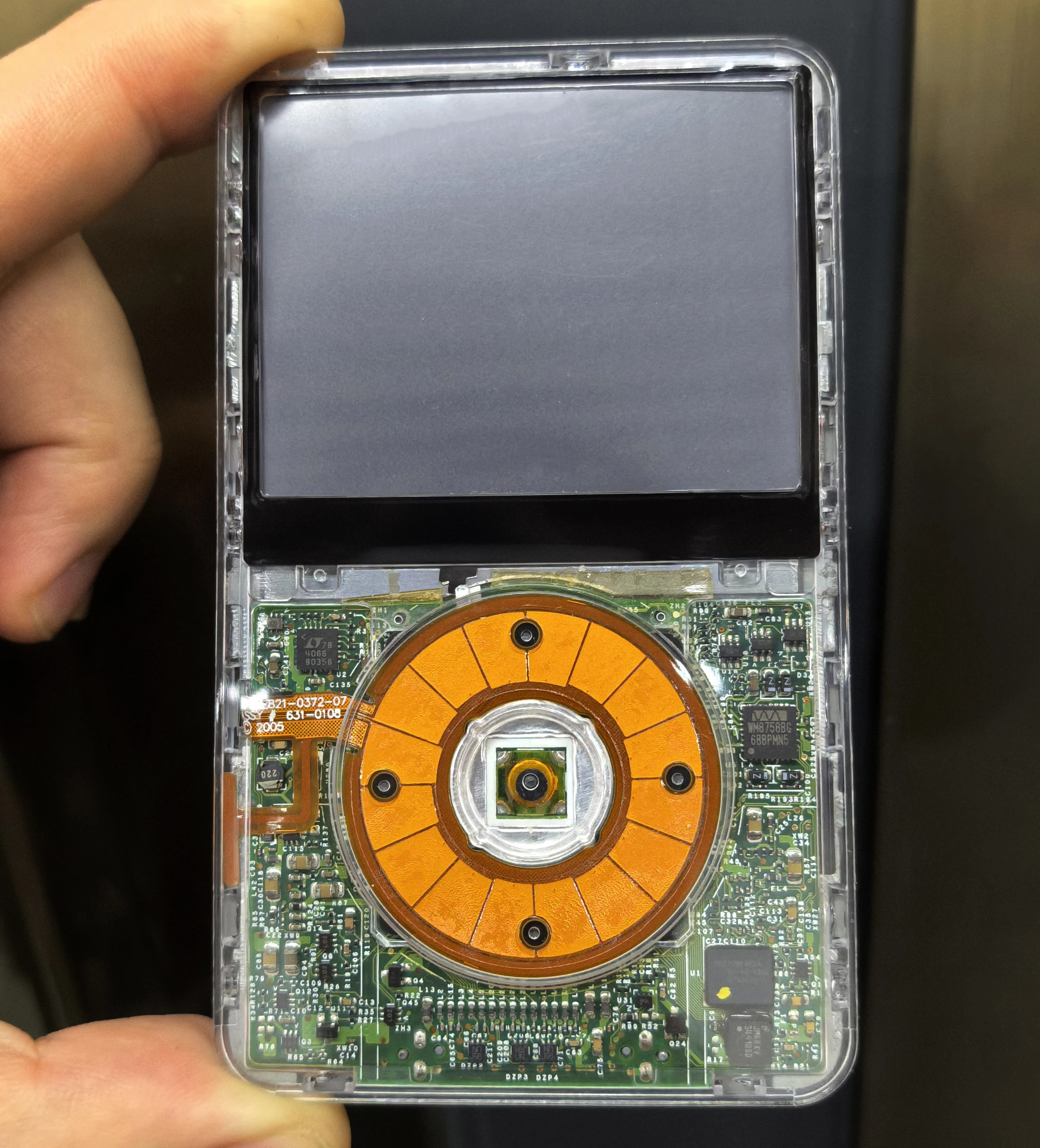 Transparente Frontplatte mit Klickrad und Flex-Taste für iPod Classic 5. Generation 5.5 Video 30GB 60GB 80GB – Detail 2