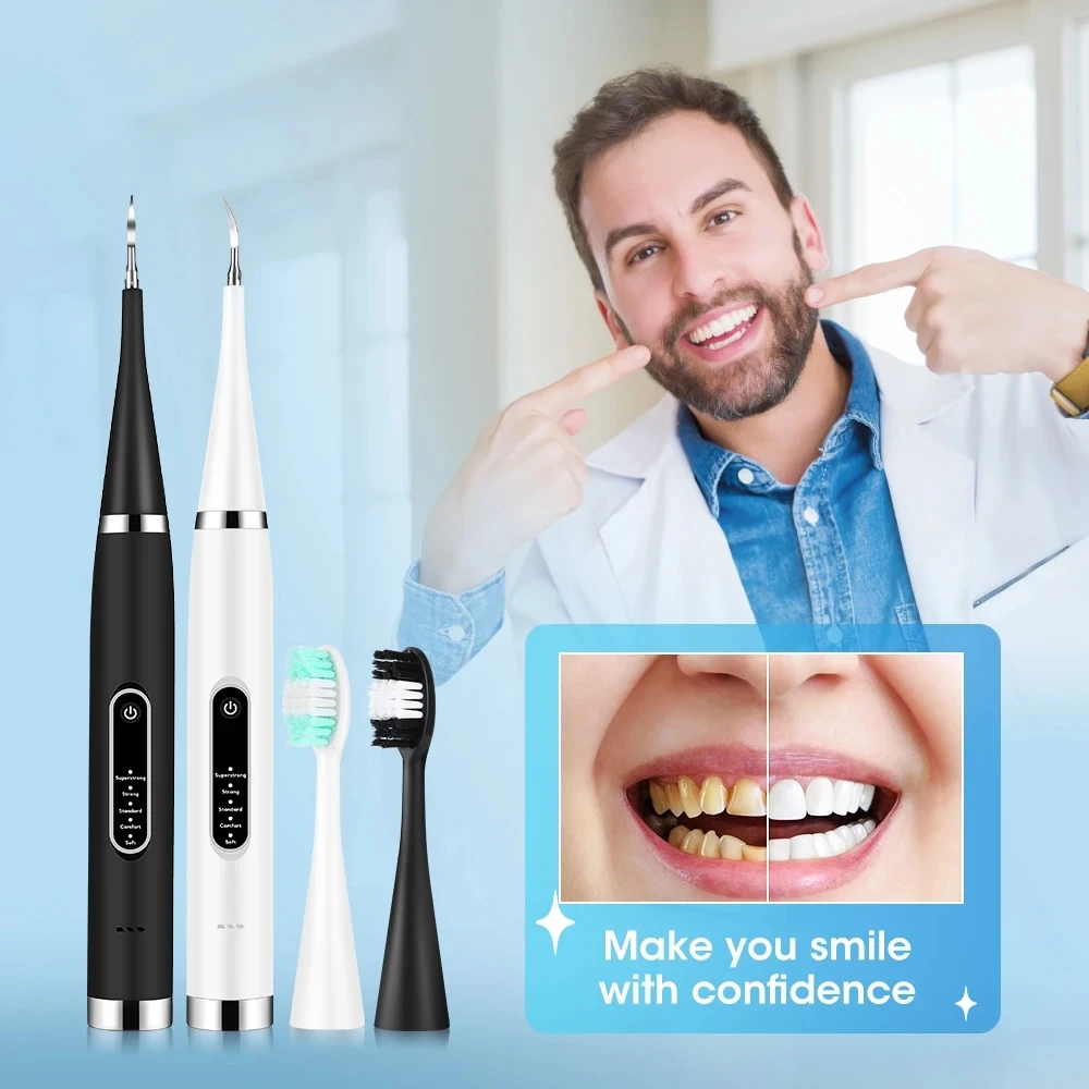 Electric Sonic Teeth Whitening Plaque Tartar Removal  Scaler