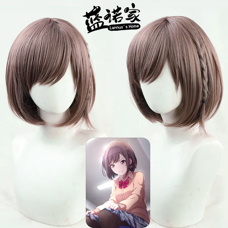 Virtual YouTube Vtuber Enanan Cosplay Wig Halloween Carnival Party Props Synthetic Hair Heat Resistant Fiber + Wig Cap