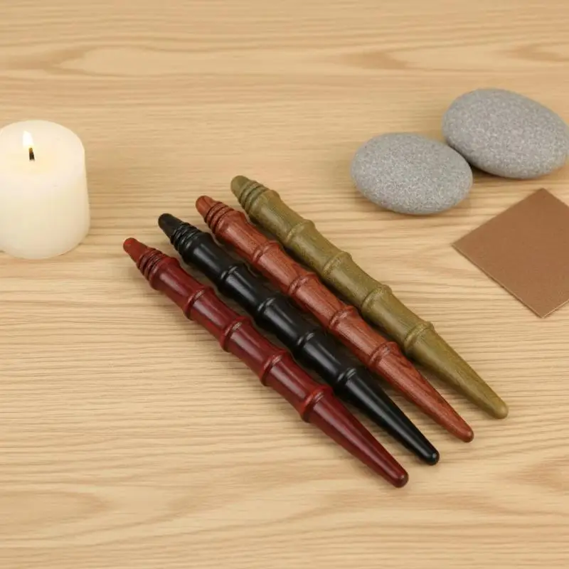 Natural Sandalwood Pressure Point Massage Wand Full Body Foot Deep Tissue Relax Reflexology Therapy Care Tool Accessory