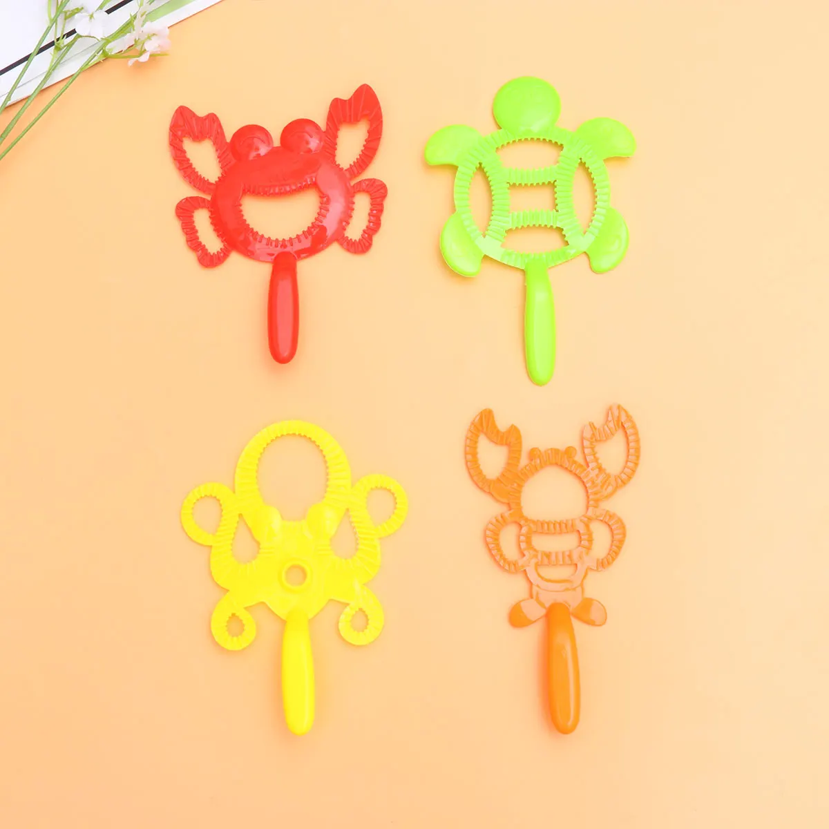 

16 pcs Bubble Stick Set Crab Shape Lightweight Handle Beach Summer Toy Fun Water Blow