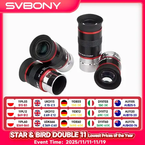 Wide Angle Telescope Eyepiece Set 1.25" svbony