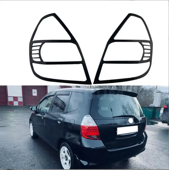 2PCS  Chrome ABS  Headlight Eyebrows Eyelids Fit for 2001 2002 2003 2004 2005 06 07 08  Honda Jazz Fit