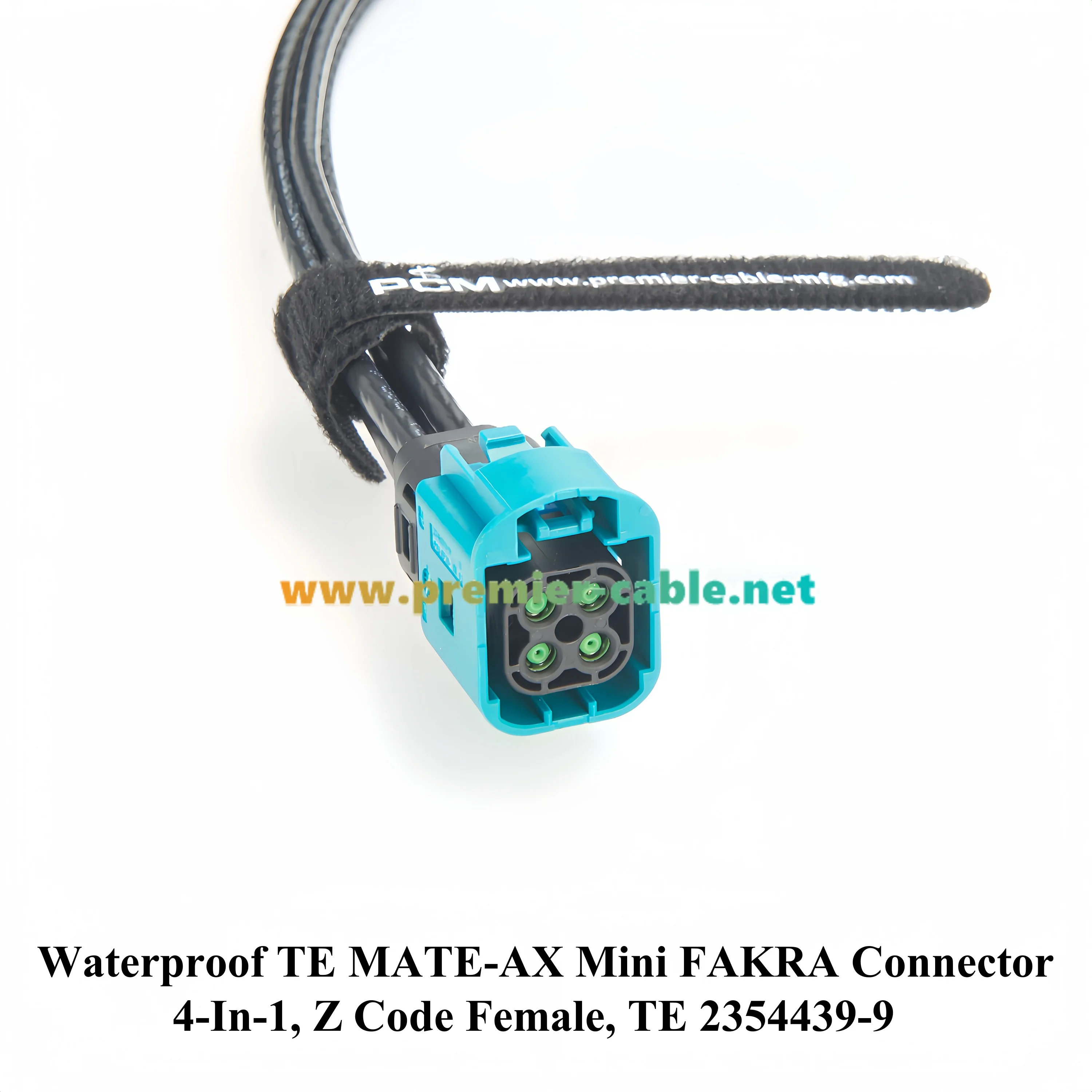 IP67 4-in-1 TE Mini Fakra Buchse auf Vier-Port Fakra Stecker RF Koaxialkabel TE MATE-AX 2354439-9 zu 2-2307198-0 GMSL Kamerakabel – Detail 4