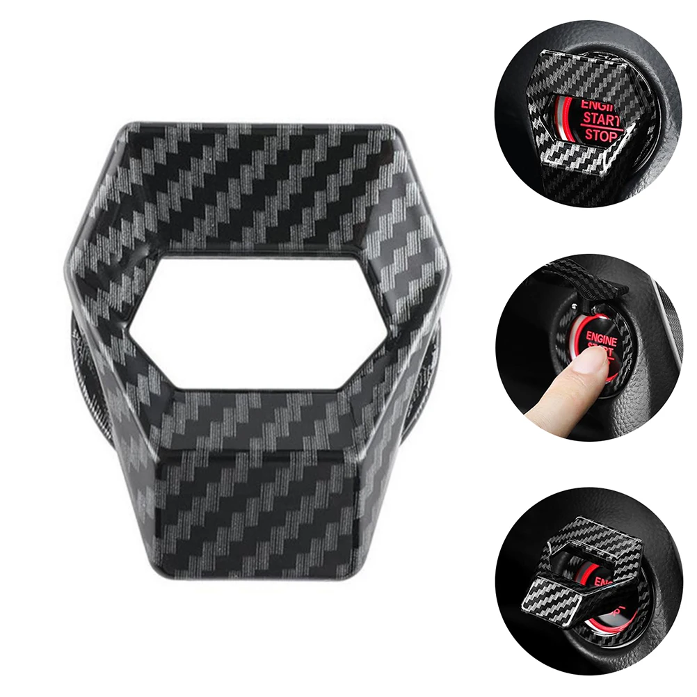 بدء غطاء أزرار حلقة محرك الإشعال أسطوانة السيارات توقف السيارة الزخرفية #5