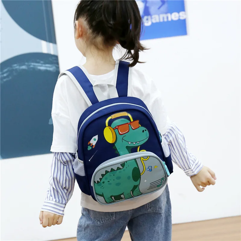 New Fashion Children's Cartoon Lovely Dinosaur Kindergarten Travel Backpacks for 2-6 Years Old Girls and Boys Large Capacity