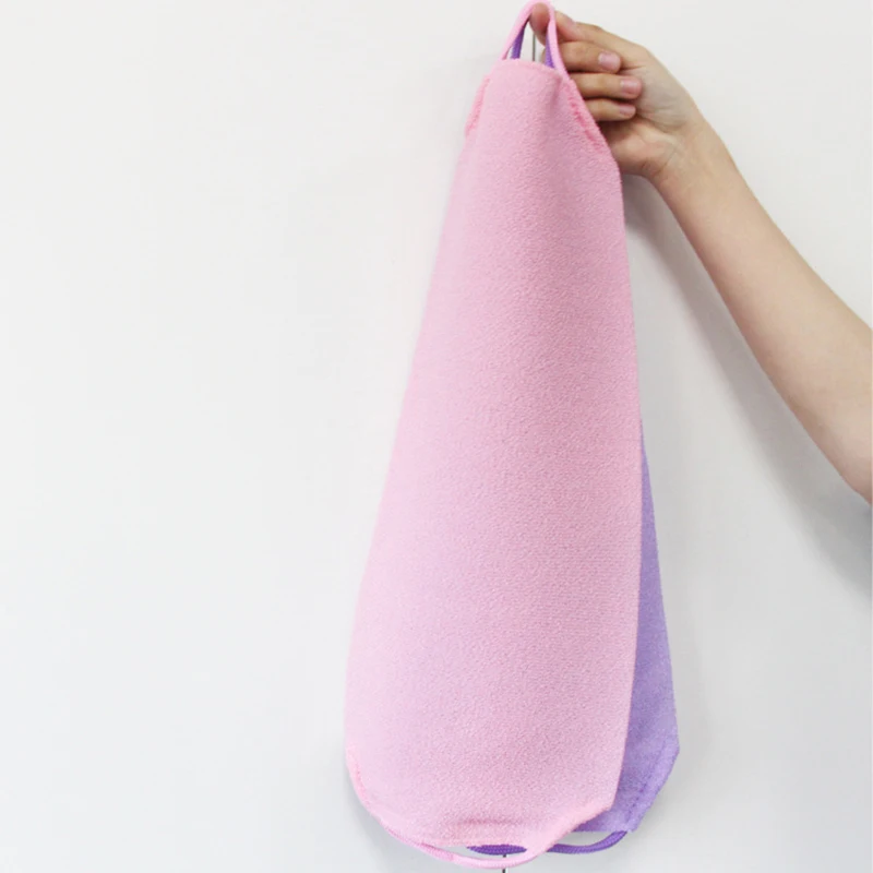 Exfoliating Rubbing Bath Towel Washcloth Elastic Shower Body Scrub Cleaning Massage Bath Towel Strap Body Washing Clean Towel