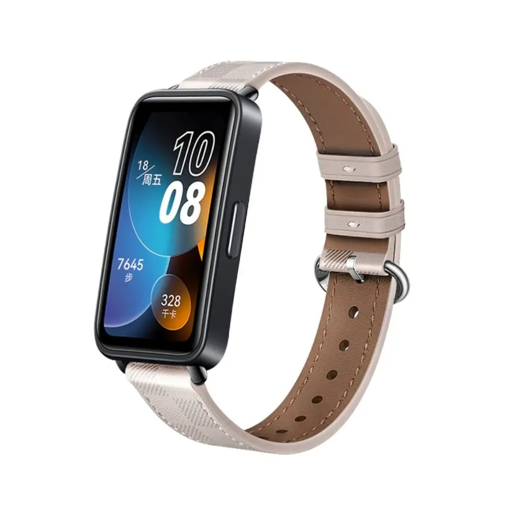 Новый кожаный ремешок для часов из искусственной кожи, аксессуары для браслетов, ремешок для часов с пряжкой, мягкий браслет для умных часов Huawei Band 8,
