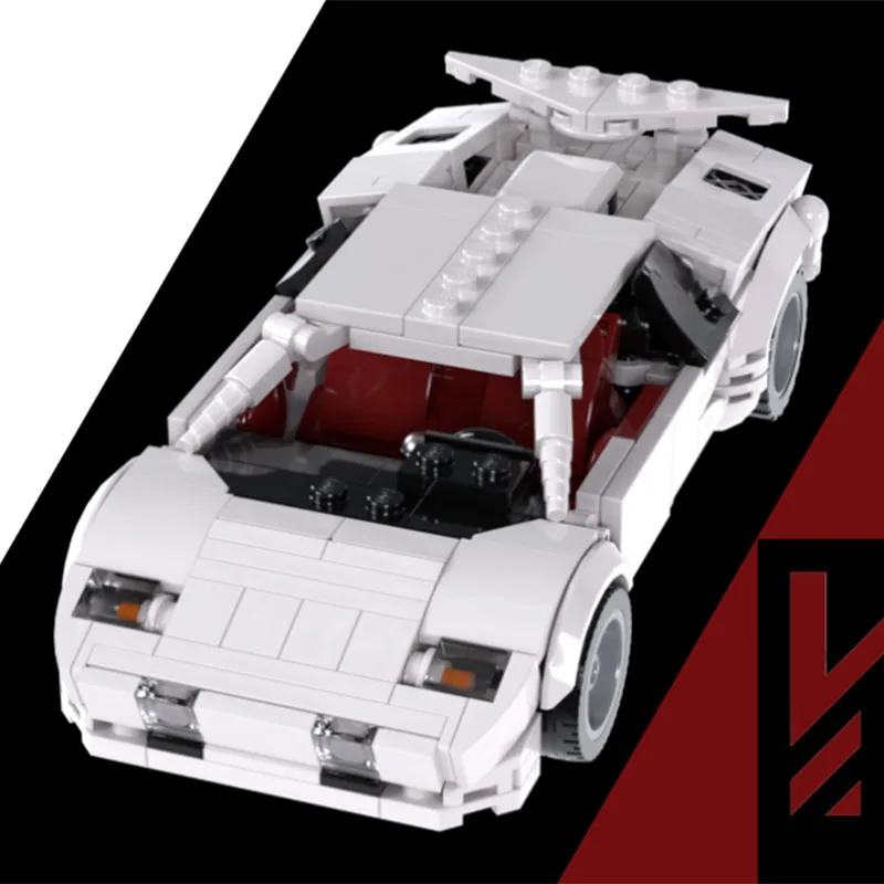 

365 шт., легендарный спортивный автомобиль Countachse, весы города, модульные строительные блоки «сделай сам», игрушки на день рождения, подарок