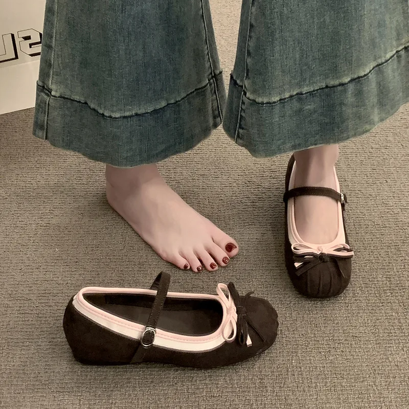 Sweet Bowknot Women Mary Jane Shoes Spring Autumn Fashion Mix Colors Internal Elevation Shoes Ladies Comfort  Concise Footwear