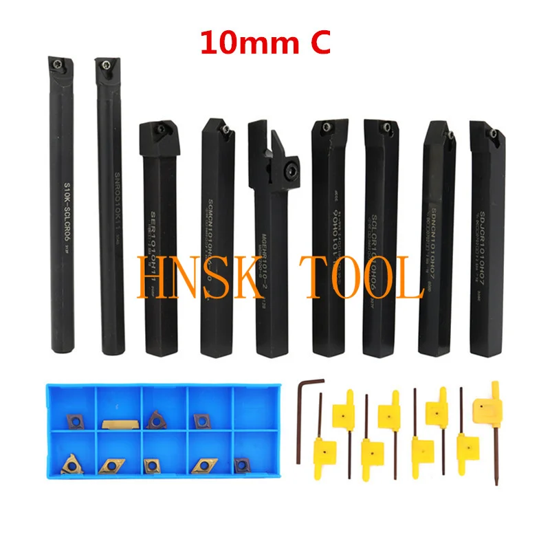 NEW 10mm 12mm 16mm Shank Lathe Turning Tool Holder Boring Bar Lathe Tool Lathe Cutter CNC Metal Turning Rod Holders And Inserts