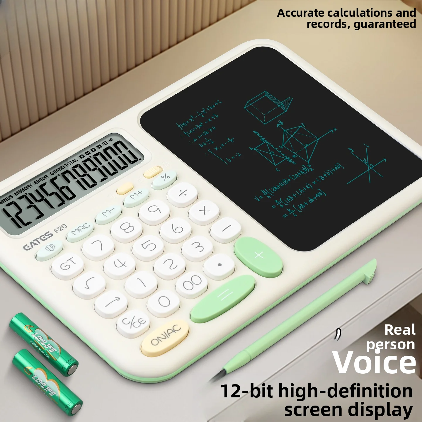 F20 calculator, small office computer, high-value voice model for primary school students and junior high schools