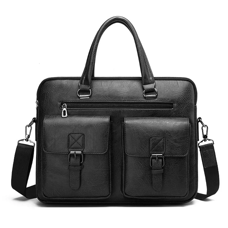 Imagem -06 - Cfun ya Novidades Man Handbag 14 Polegada Computer Shoulder Bolsa Negócios Grande Capacidade de Couro Crossbody Bolsa Homens Maleta Mensageiro Sac