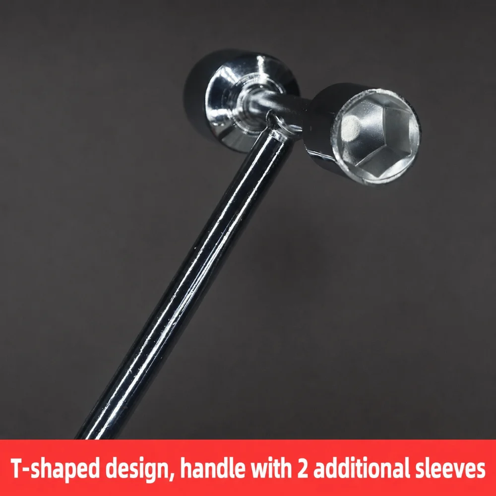 Portable 3-Way Wrench T Handle Hand Repair Tool Hex Spanner Triple Head Hex Hand Tool Mechanical Maintenance