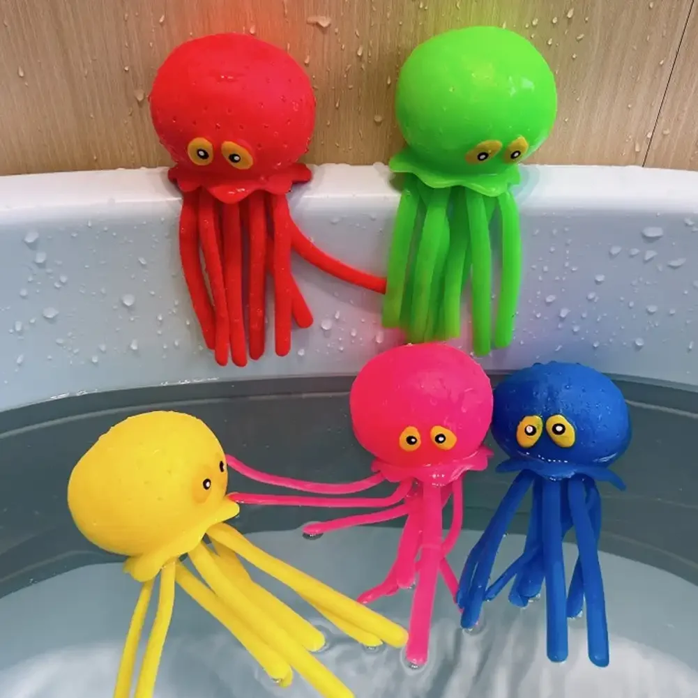 Giocattoli da bagno per bambini spugna assorbente d'acqua polpo spremere giocattoli antistress nuoto estivo gioca giocattolo da bagno d'acqua per bambini