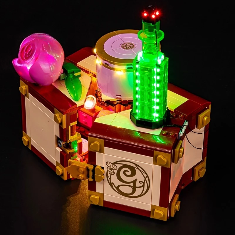 Conjunto de iluminação LED adequado para blocos de construção LEGO Wicked Glinda Elphabas Dormitory 75683 (modelo de tijolos não inclui)