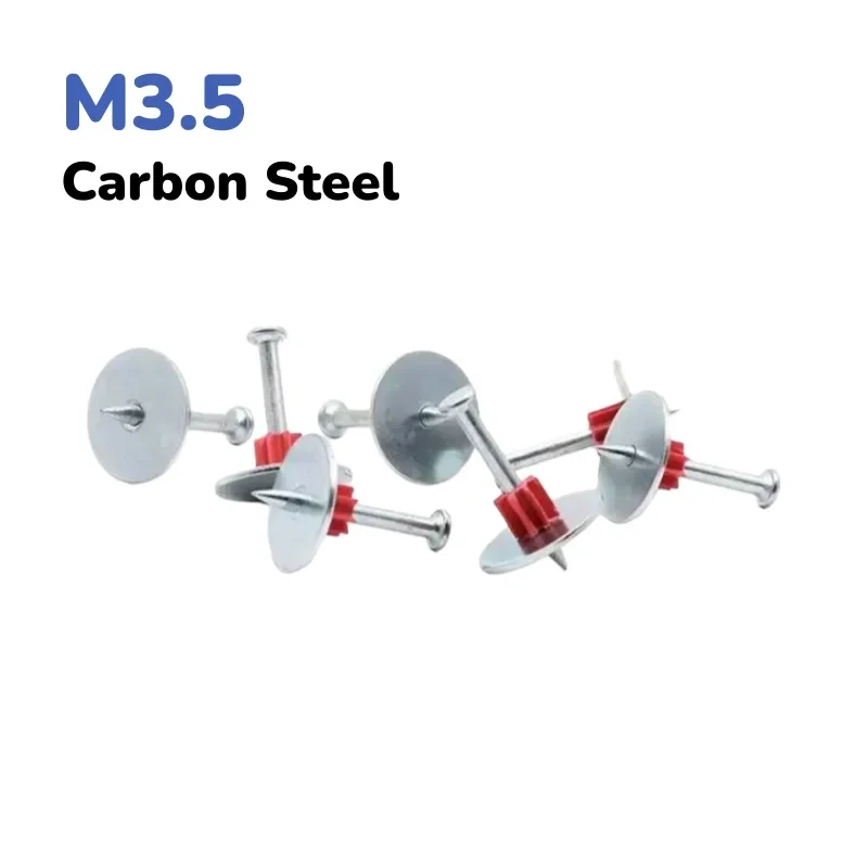 Carbon Steel Concrete Nail With Gasket M3.5 High Strength Cement Nail For Suspended Ceiling