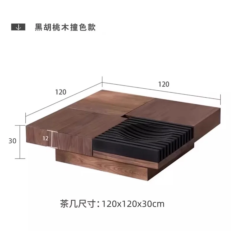 Mesa de centro de madera para sala de estar, Mesa auxiliar de diseño antiguo pequeño nórdico, Mesa Auxiliar sencilla, muebles de salón