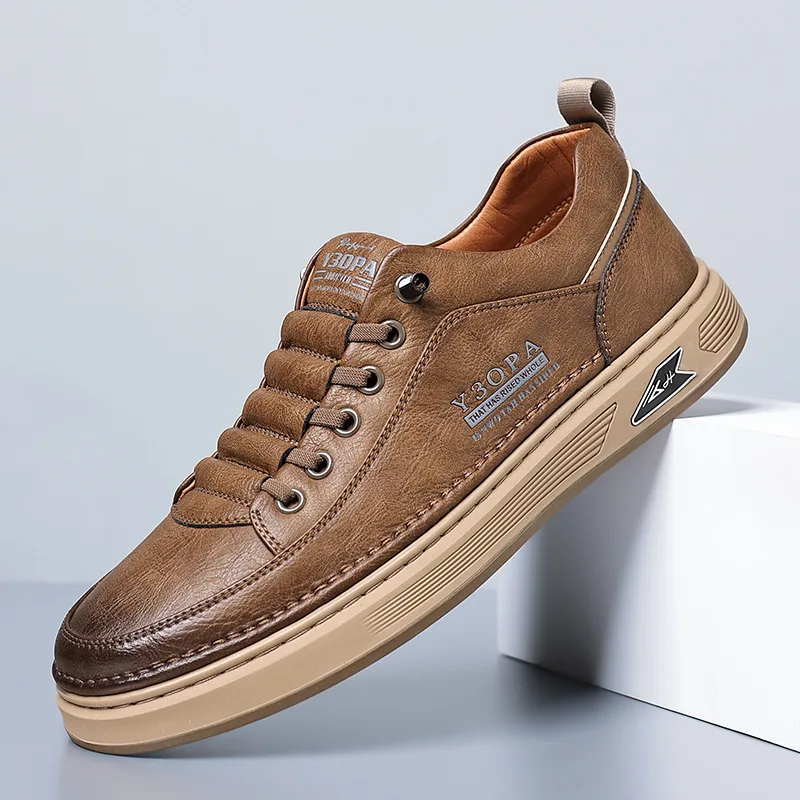 

Leather Casual Shoes Men's Sneakers and Casual Shoes for Man Shoes Vintage, Plush, and Versatile NR-7773