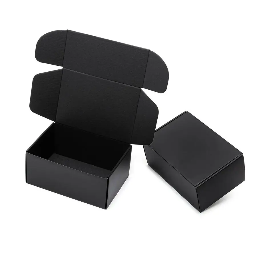 

Коробки для отправки почты черные 9x6x4, 24 шт., из гофрированного картона, для малого бизнеса, с защелкивающимся клапаном, для рассылки литературы, тип F