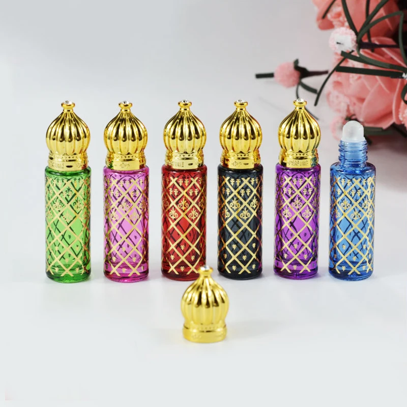 Perfume Rolling Bead Bottles, Electroplating Process, Rechargeable Travel Use, Portable Essential Oil Subpackaging Bottles, 8ml