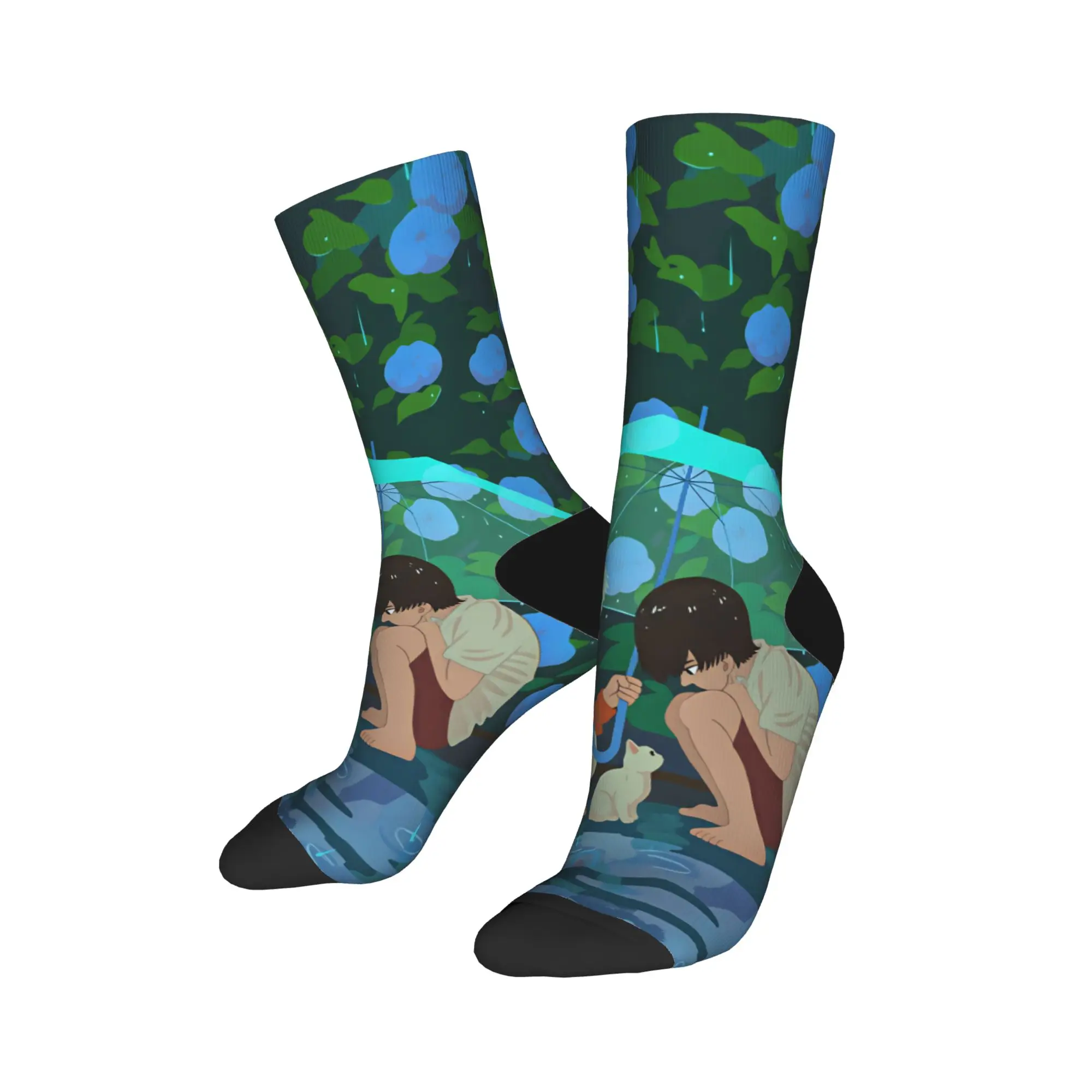 Hikaru Died Socks  Anti Skid Stockings Men Warm Soft Running Sports Socks Winter Vintage Graphic Socks