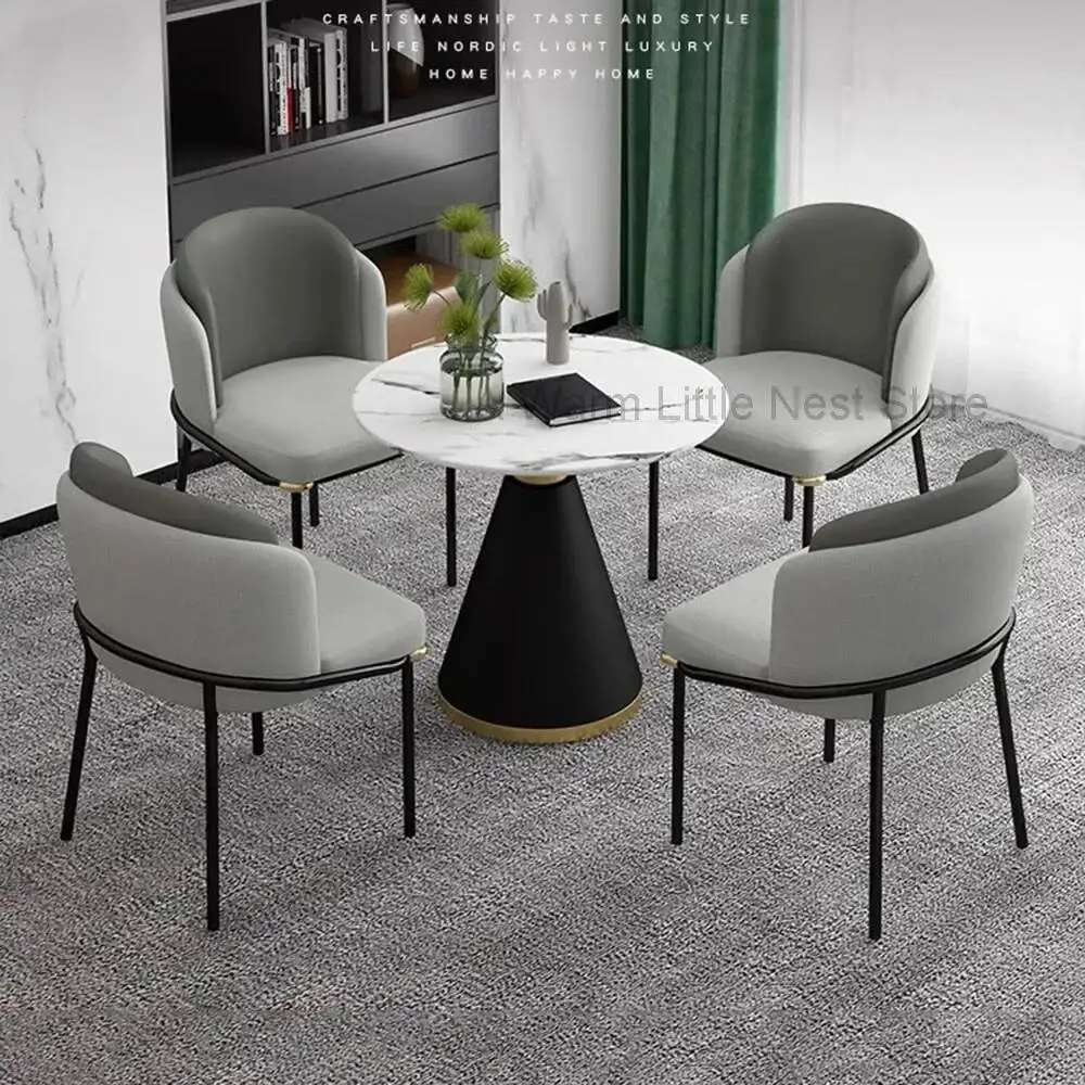 Designer Nordic Dining Chairs Mid Century Unique Cheap Feeding Dining Chairs Comfortable Waiting Sillas Para Comedor Furniture view 5