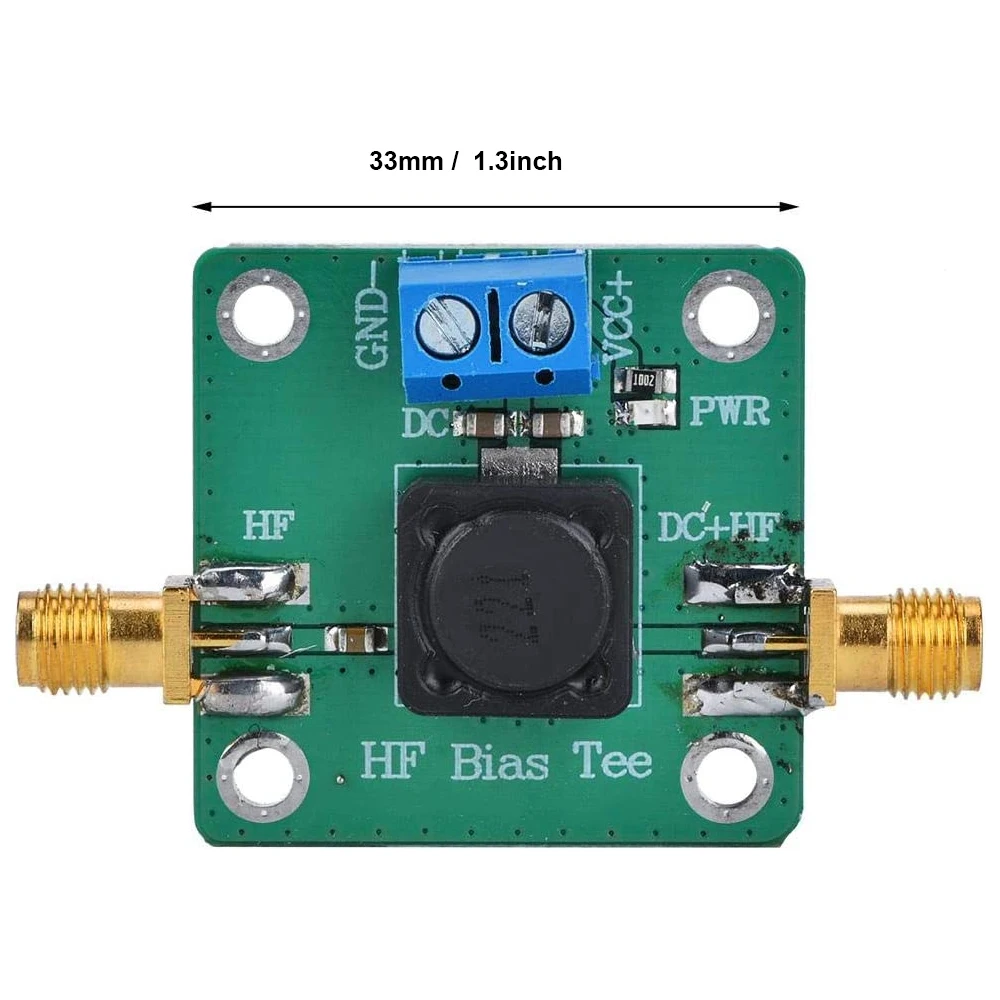 RF Microwave HF Bias Tee DC Bias 50K-60MHz Active Antenna Power Supply