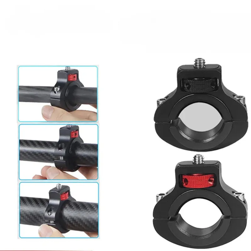 Bicycle Handlebar Mount Bike Motorcycle 1/4 Screw Metal  Holder For Gopro 12 9 Insta360 One R Dji Osmo Camera Mobile Phone